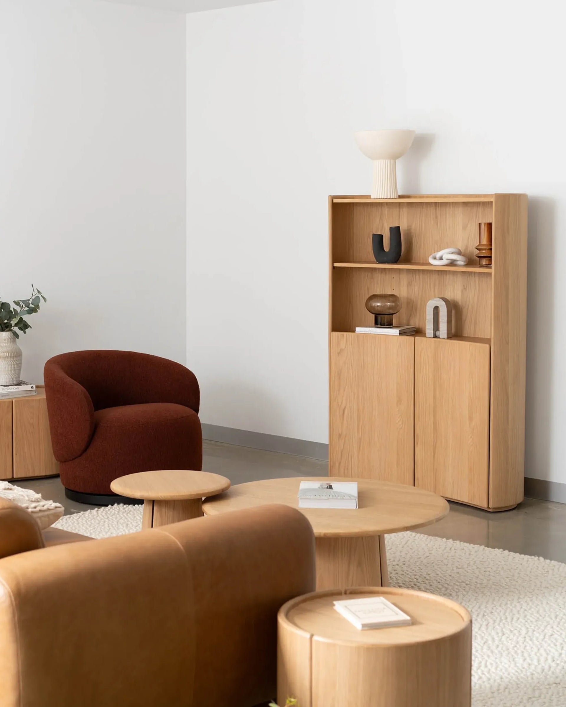Luna Display Cabinet - Oak
