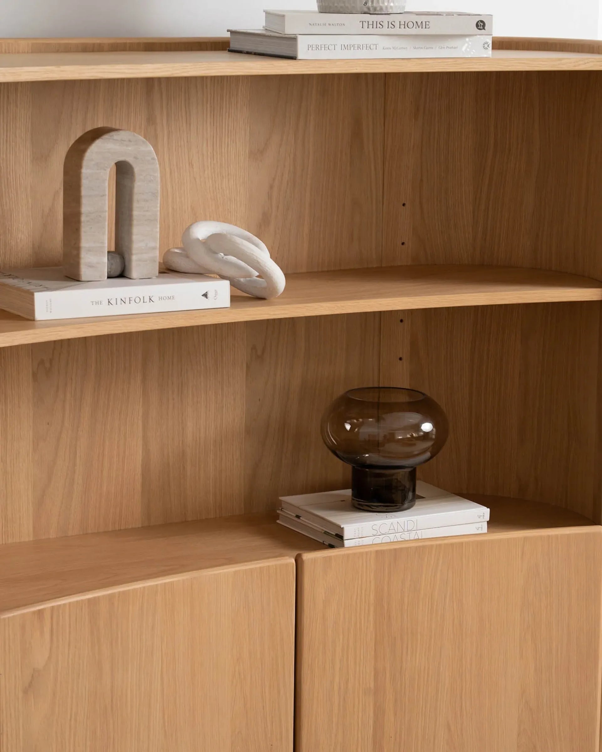 Luna Display Cabinet - Oak