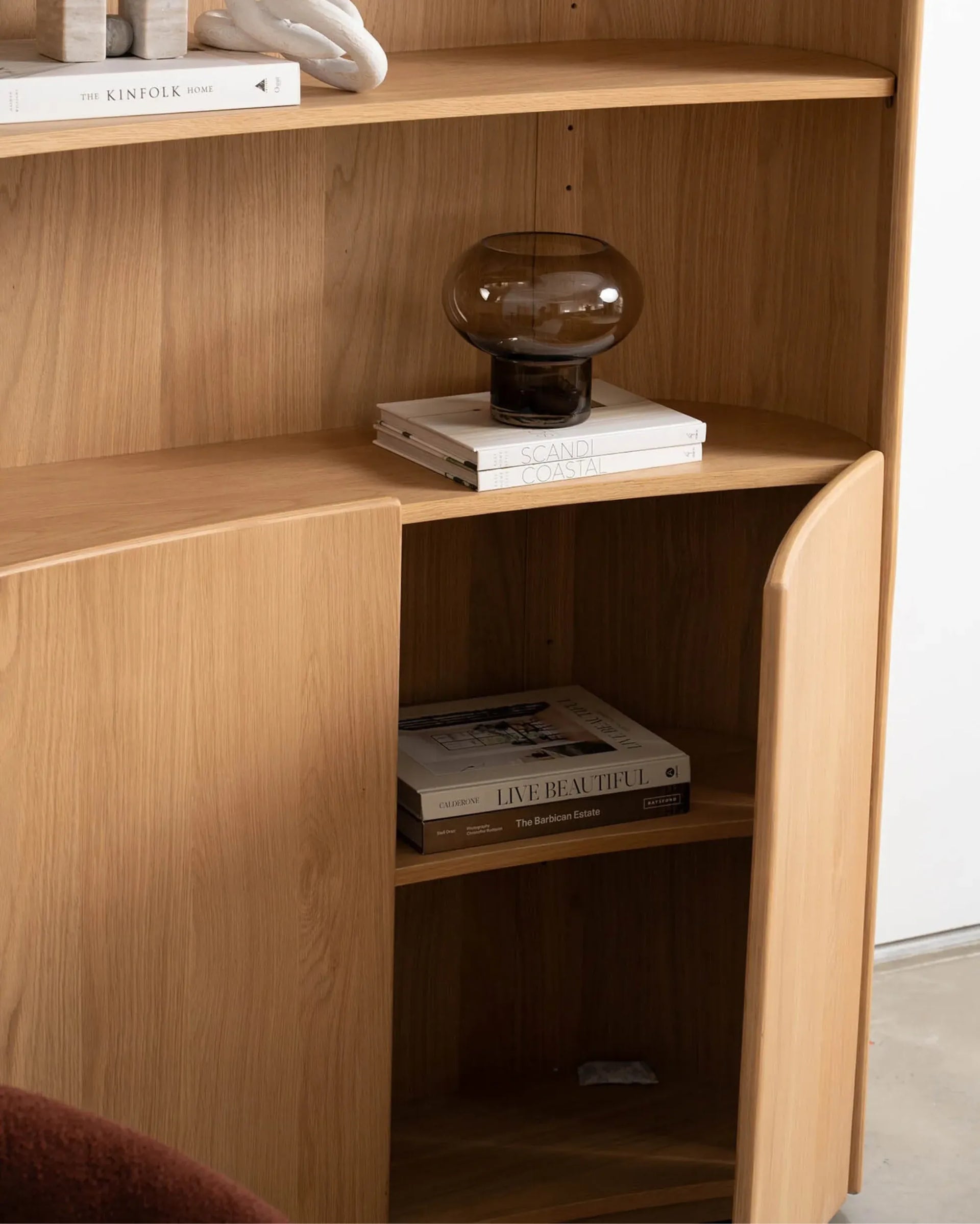 Luna Display Cabinet - Oak