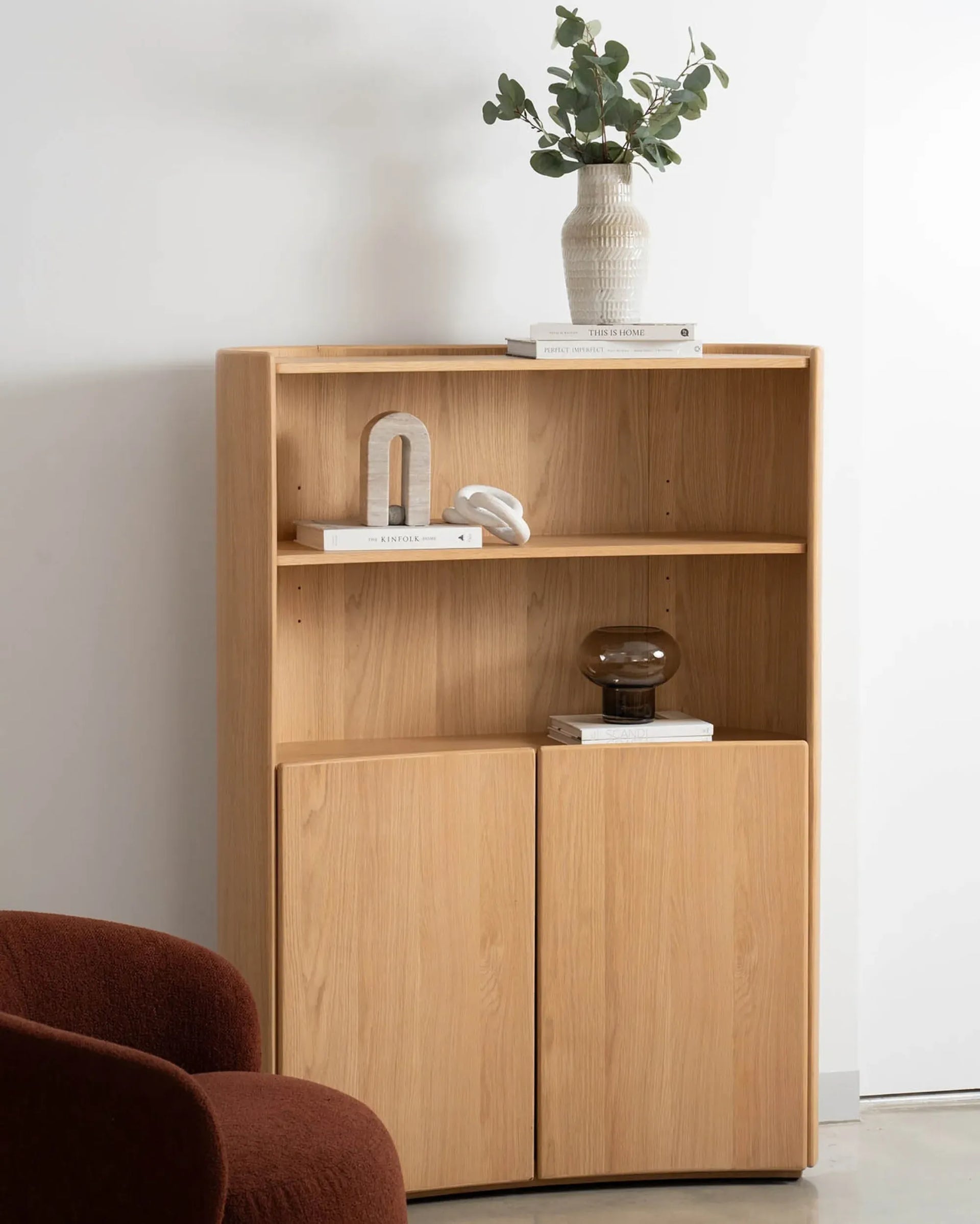 Luna Display Cabinet - Oak
