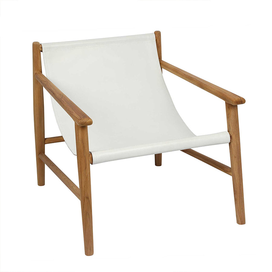 Bolan Lounge Chair - White Leather