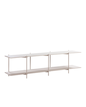 Cross Shelving Unit Low - Warm Beige