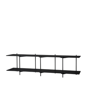 Cross Shelving Unit Low - Black