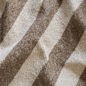 Sidney Slipcover Ottoman Fabric - Marnie Coconut Stripe