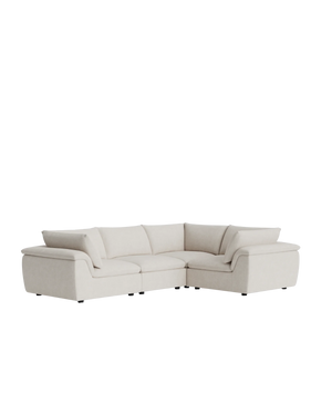 Melt Closed Chaise Sofa - Tate Biscotti