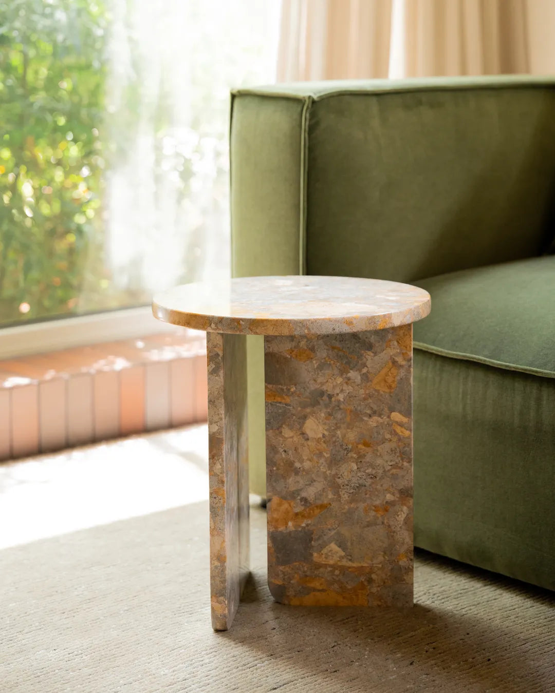 Mimic Side Table - Earth Marble
