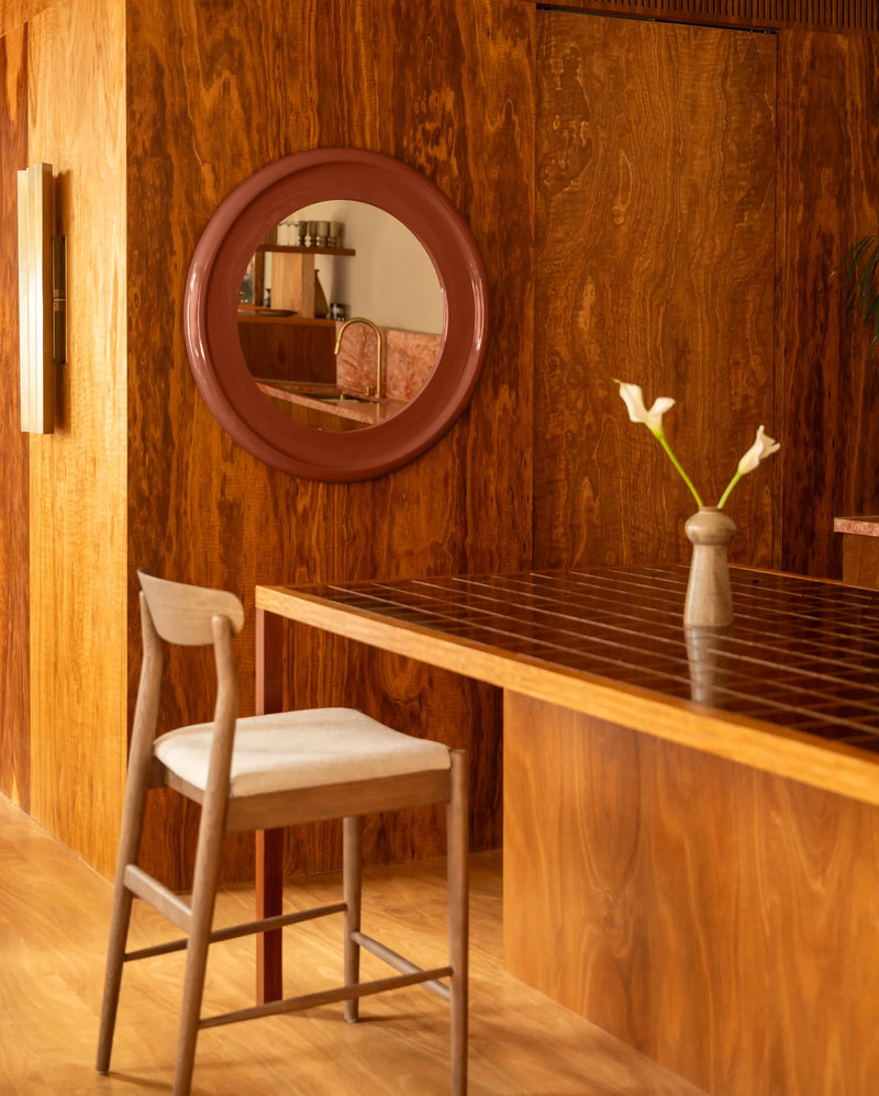 Glow Wall
Mirror 90cm x 90cm -
Burgundy