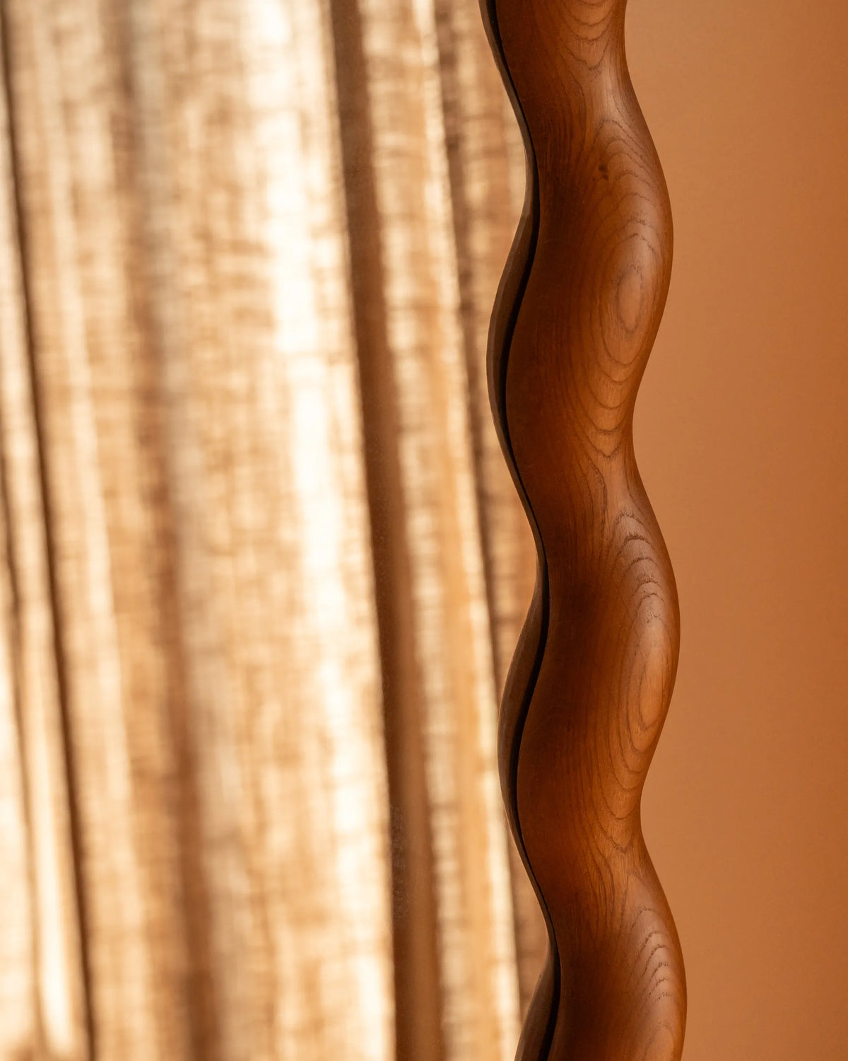 Twirl Floor Mirror - Deep Oak