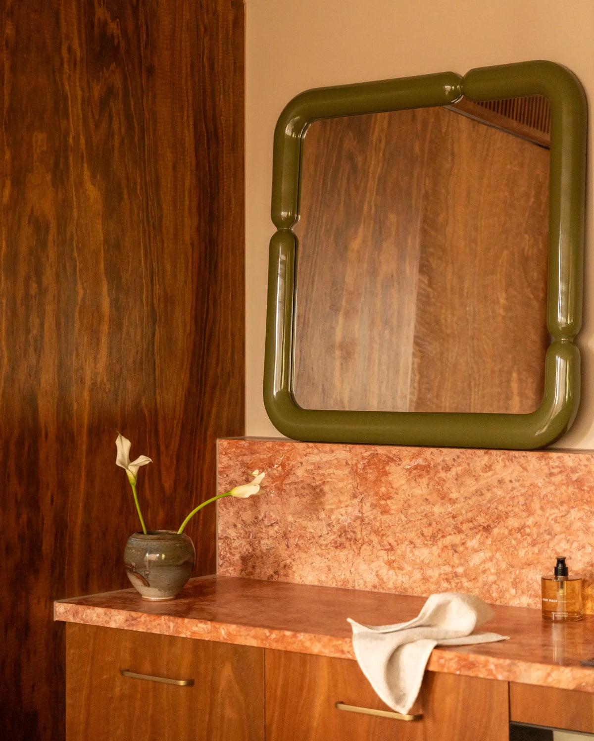 Puff Wall Mirror
90cm x 90cm -
Olive