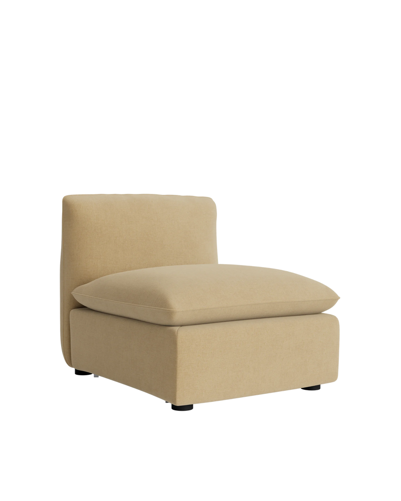 Muro Armless Middle Sofa Module - Silas Honey