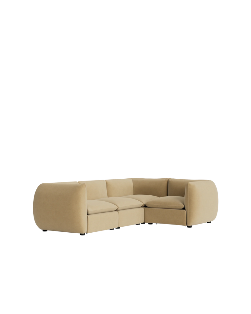 Muro Closed Chaise Sofa - Silas Honey