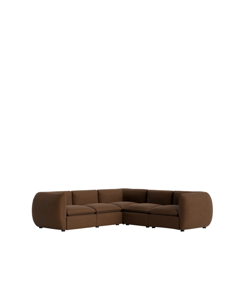 Muro Corner Sofa - Fossil Chocolate