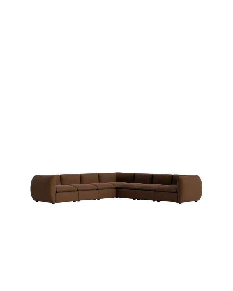 Muro Large Corner Sofa - Fossil Chocolate