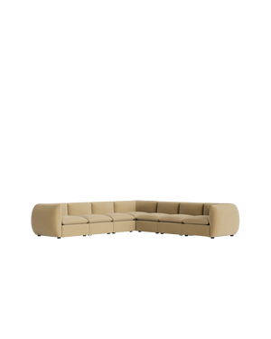 Muro Large Corner Sofa - Silas Honey