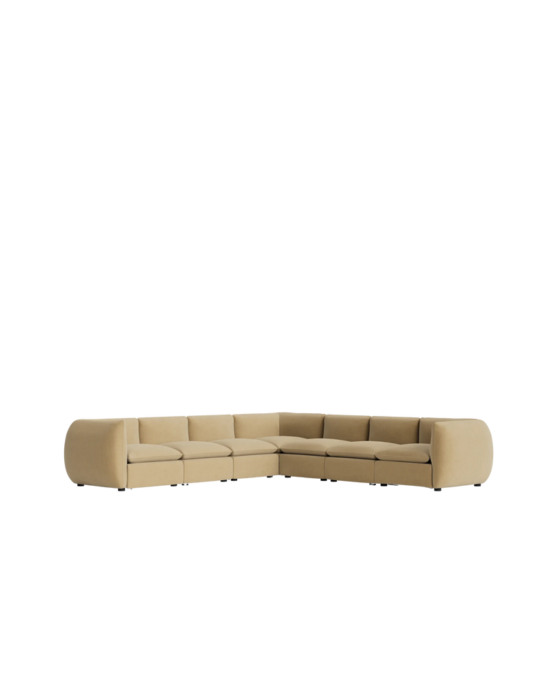 Muro Large Corner Sofa - Silas Honey