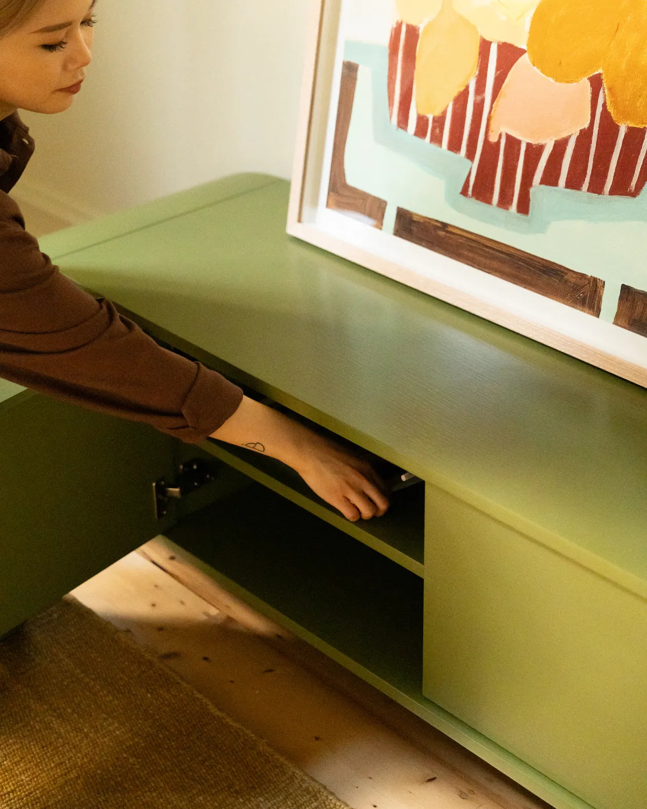 Muse Entertainment Unit 210cm - Olive