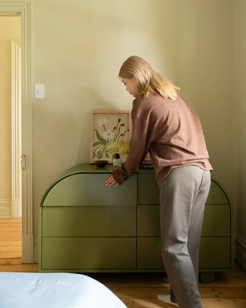 Muse 6 Drawer Chest - Olive