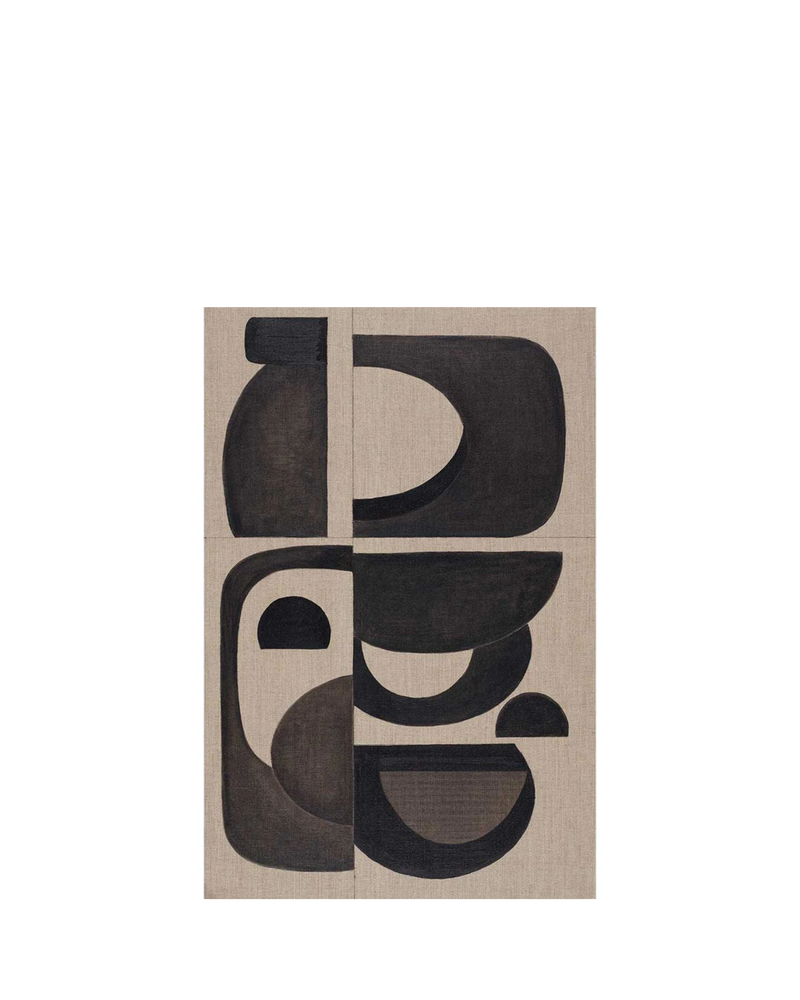 Nero Arch Canvas Print 91Cm x 61Cm Black Frame