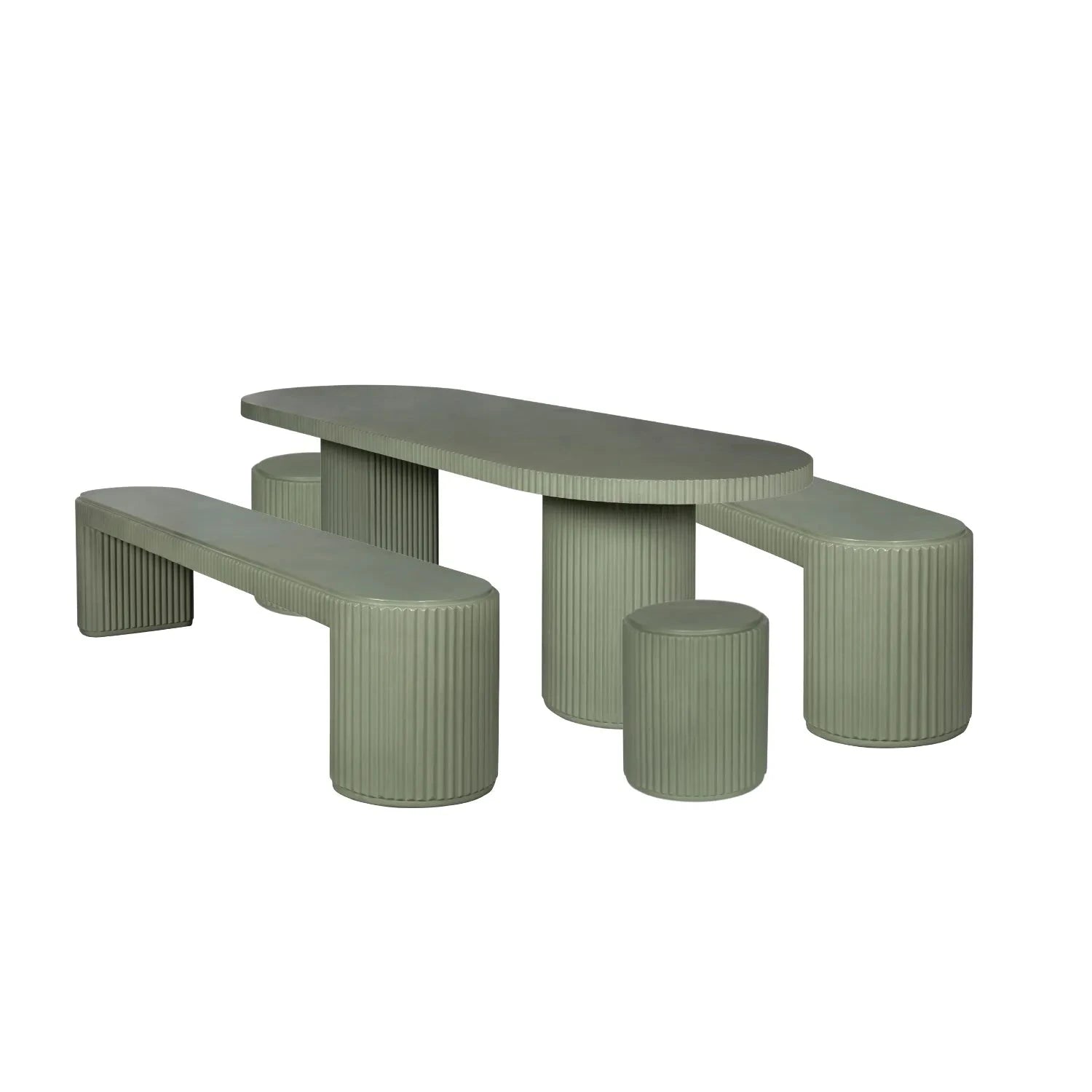 Buy Nova Outdoor Dining Package - Green Concrete by RJ Living online ...