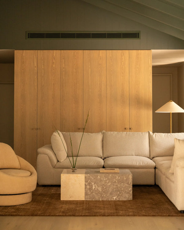 Melt Armless Middle Sofa Module - Tate Biscotti