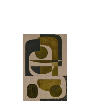 Olive Green Canvas Print 76cm x 51cm Black Frame