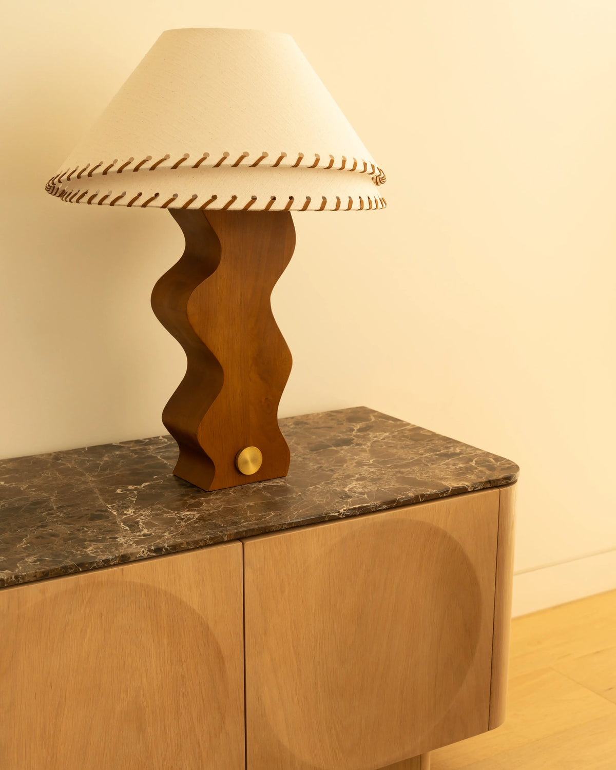 Orbit Entertainment Unit 180cm - Light Oak / Espresso Marble