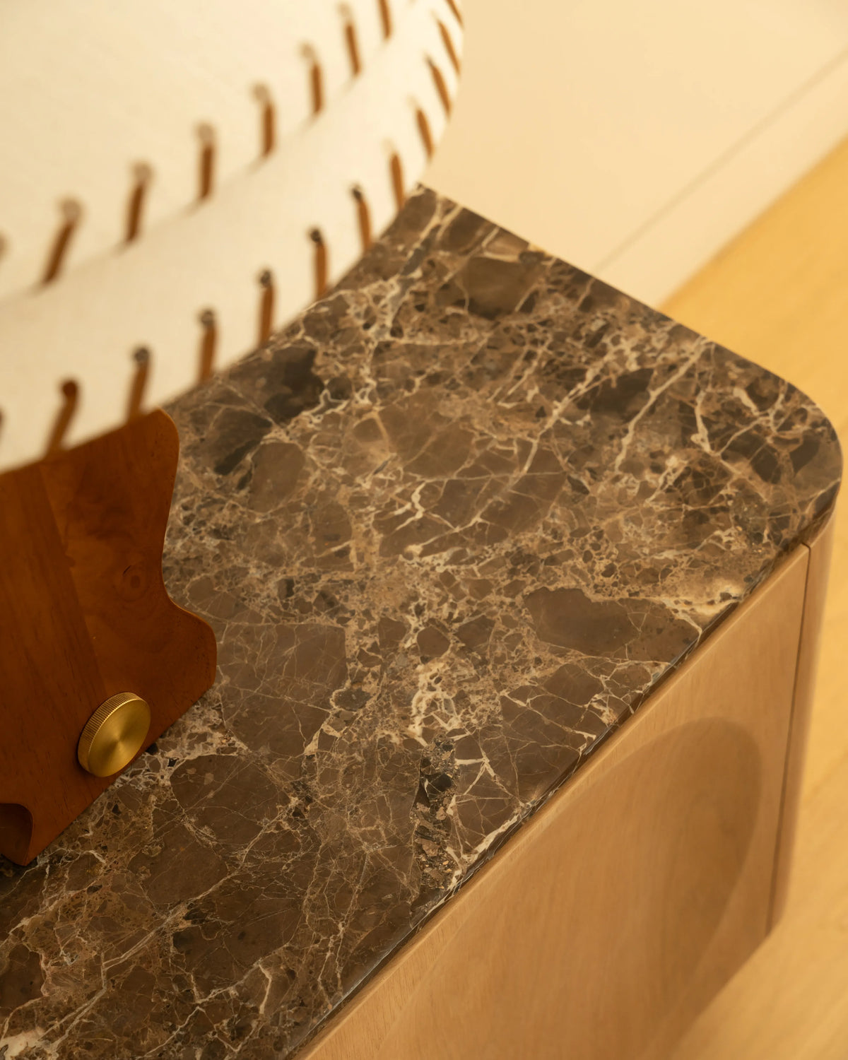Orbit Entertainment Unit 180cm - Light Oak / Espresso Marble