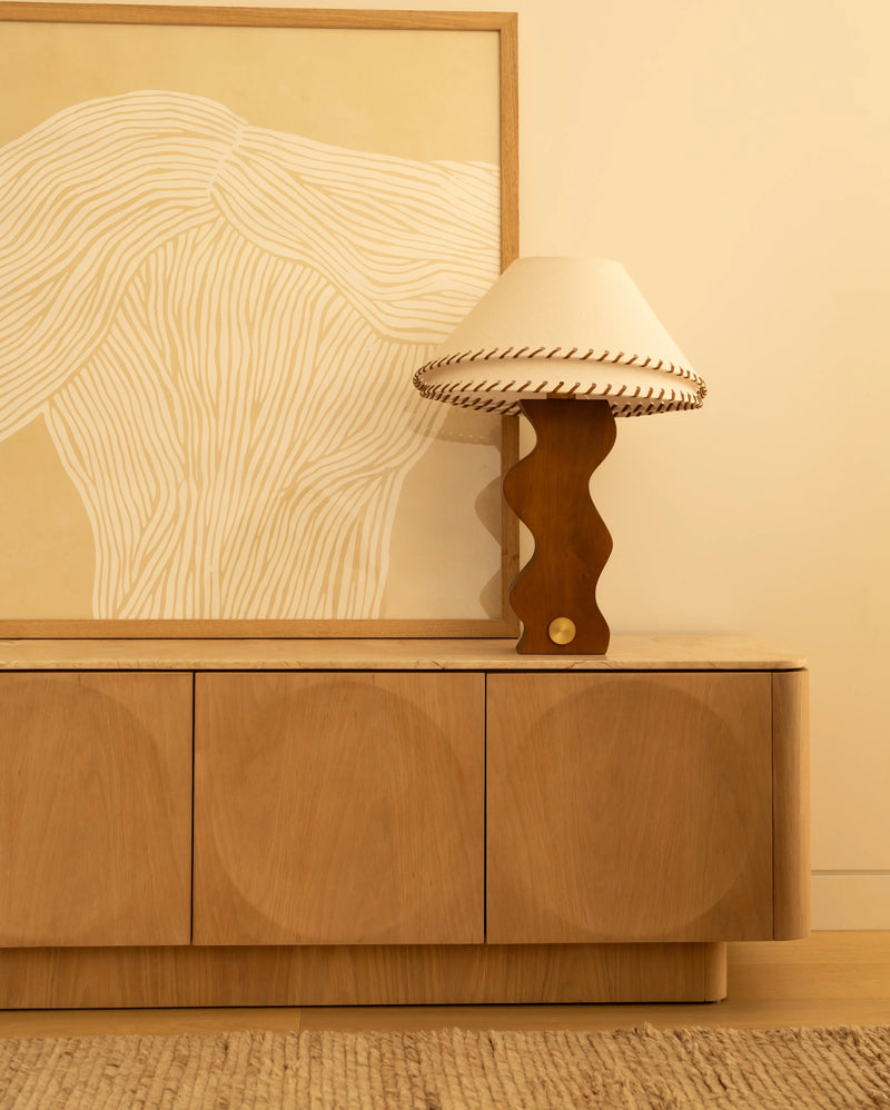 Orbit Entertainment Unit 180cm - Light Oak / Desert Rose Marble