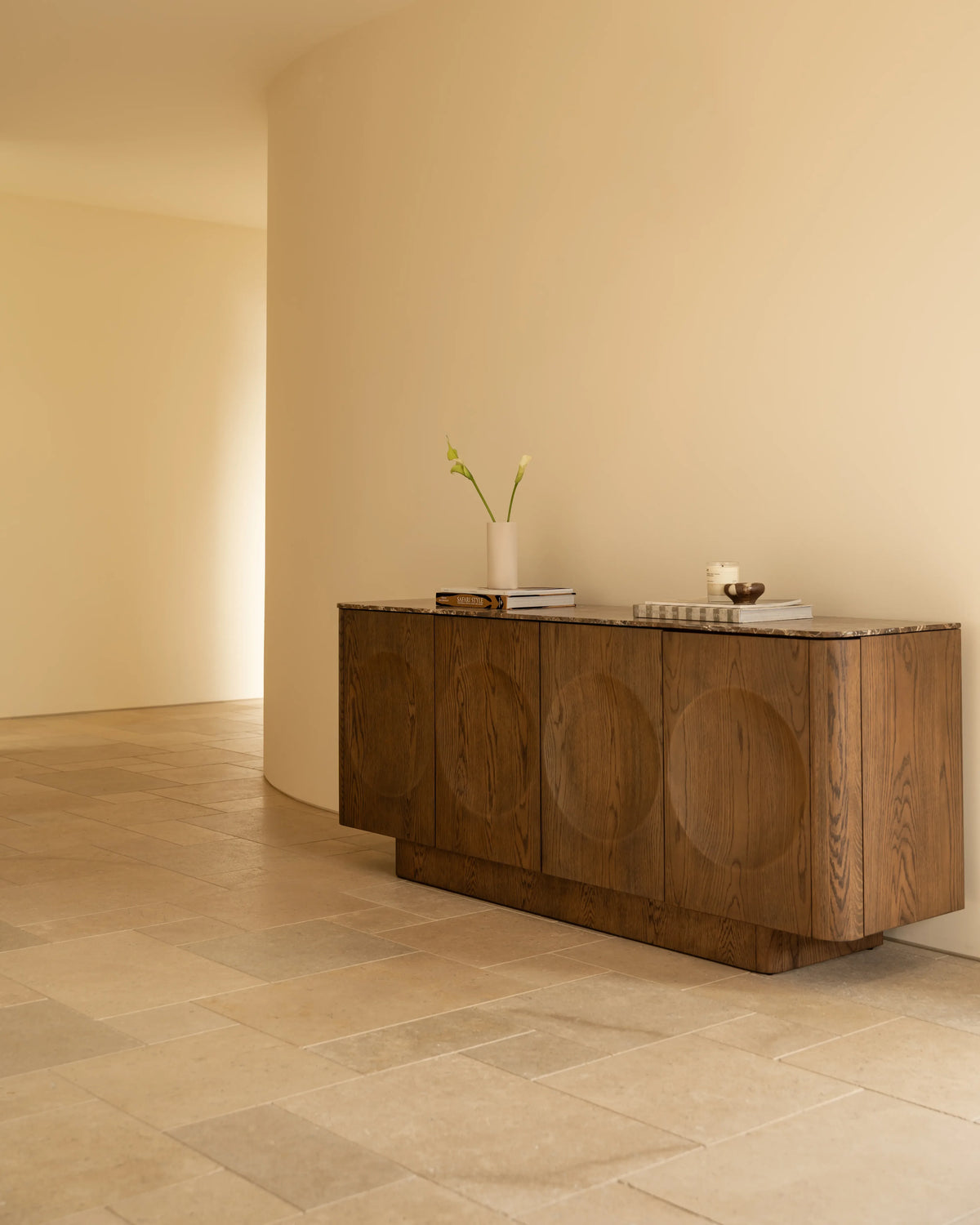 Orbit Sideboard 180cm - Earthen Oak / Espresso Marble