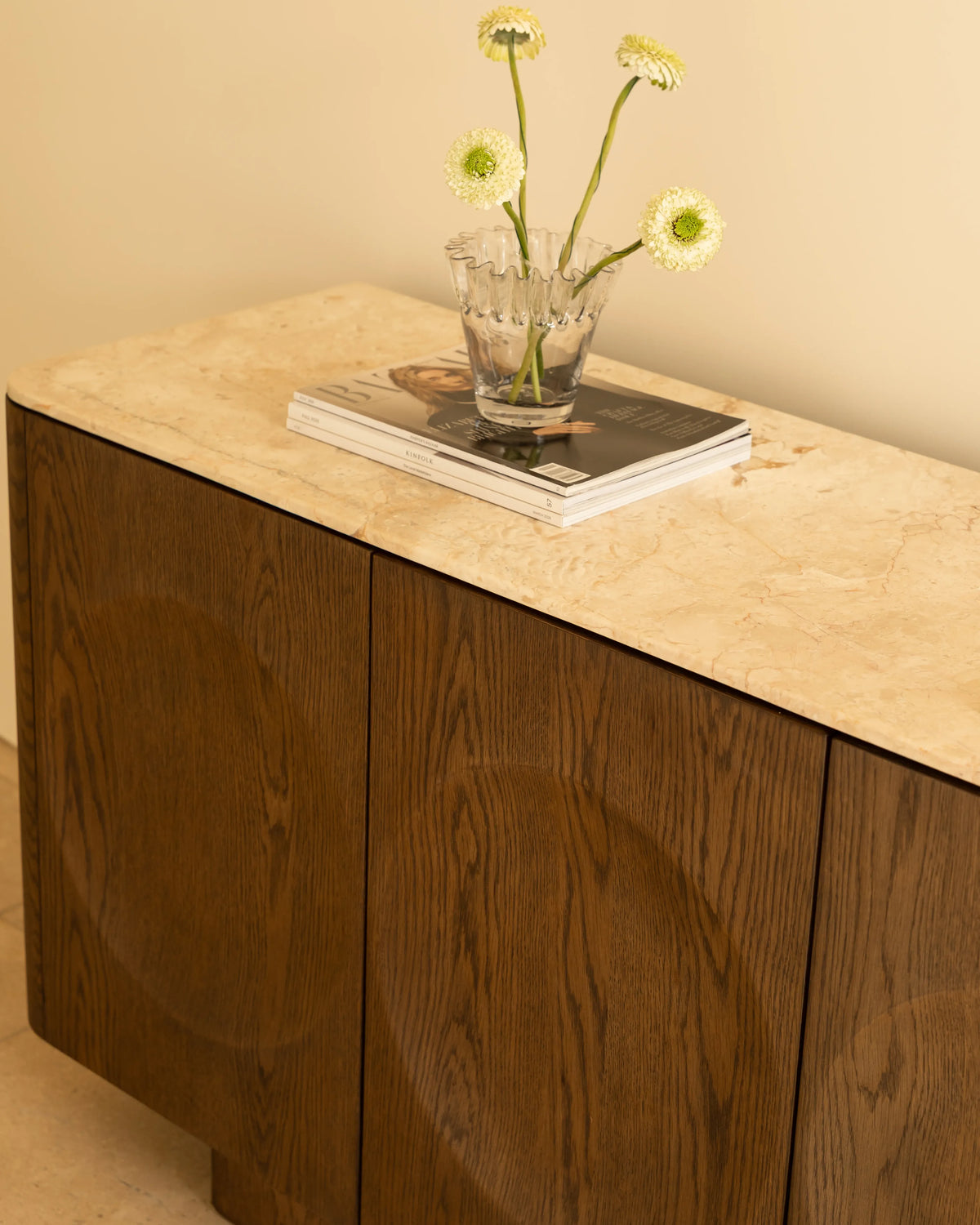 Orbit Sideboard 180cm - Earthen Oak / Desert Rose Marble