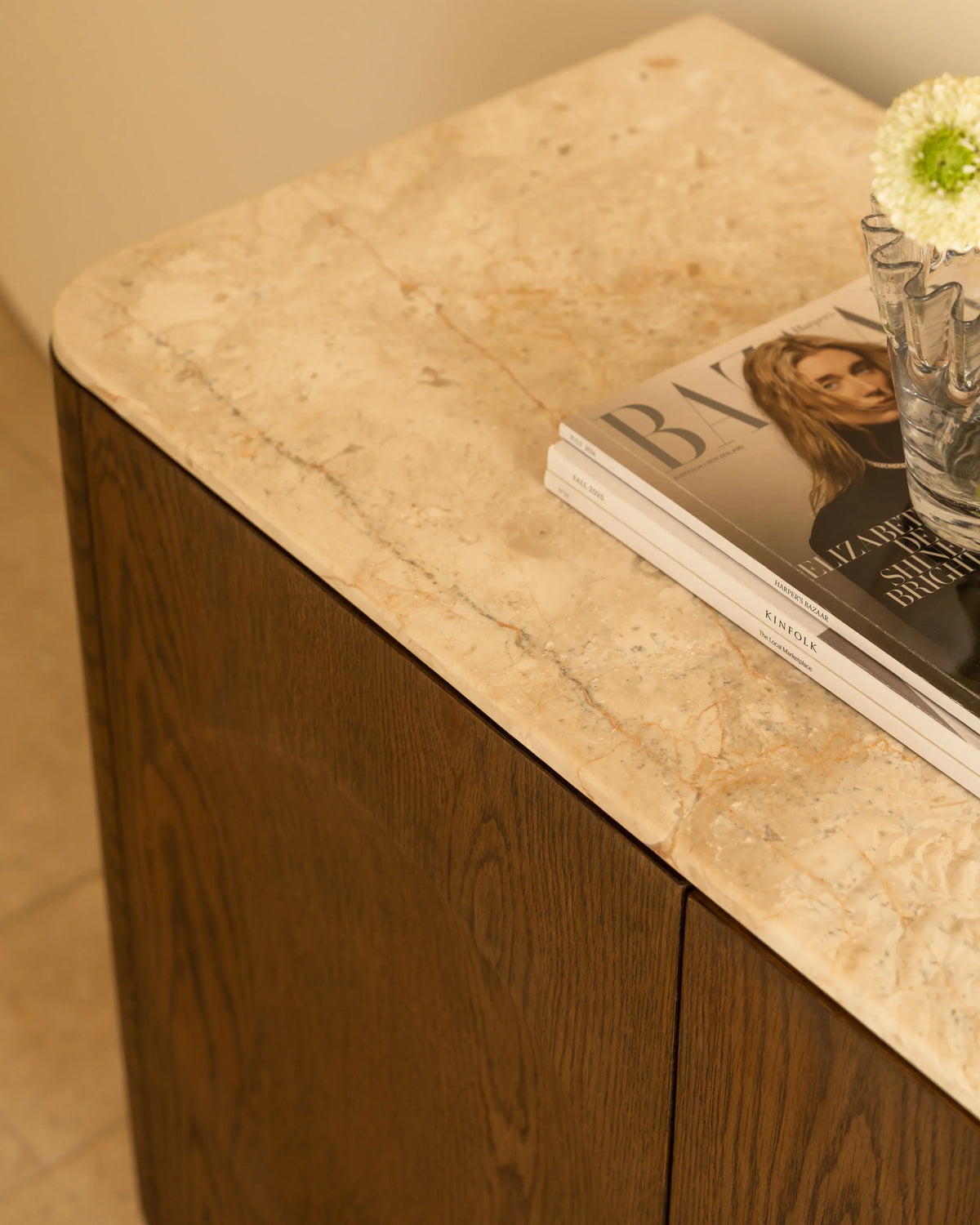 Orbit Sideboard 180cm - Earthen Oak / Desert Rose Marble