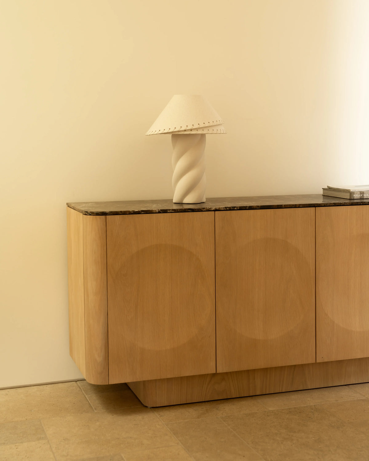 Orbit Sideboard 180cm - Light Oak / Espresso Marble