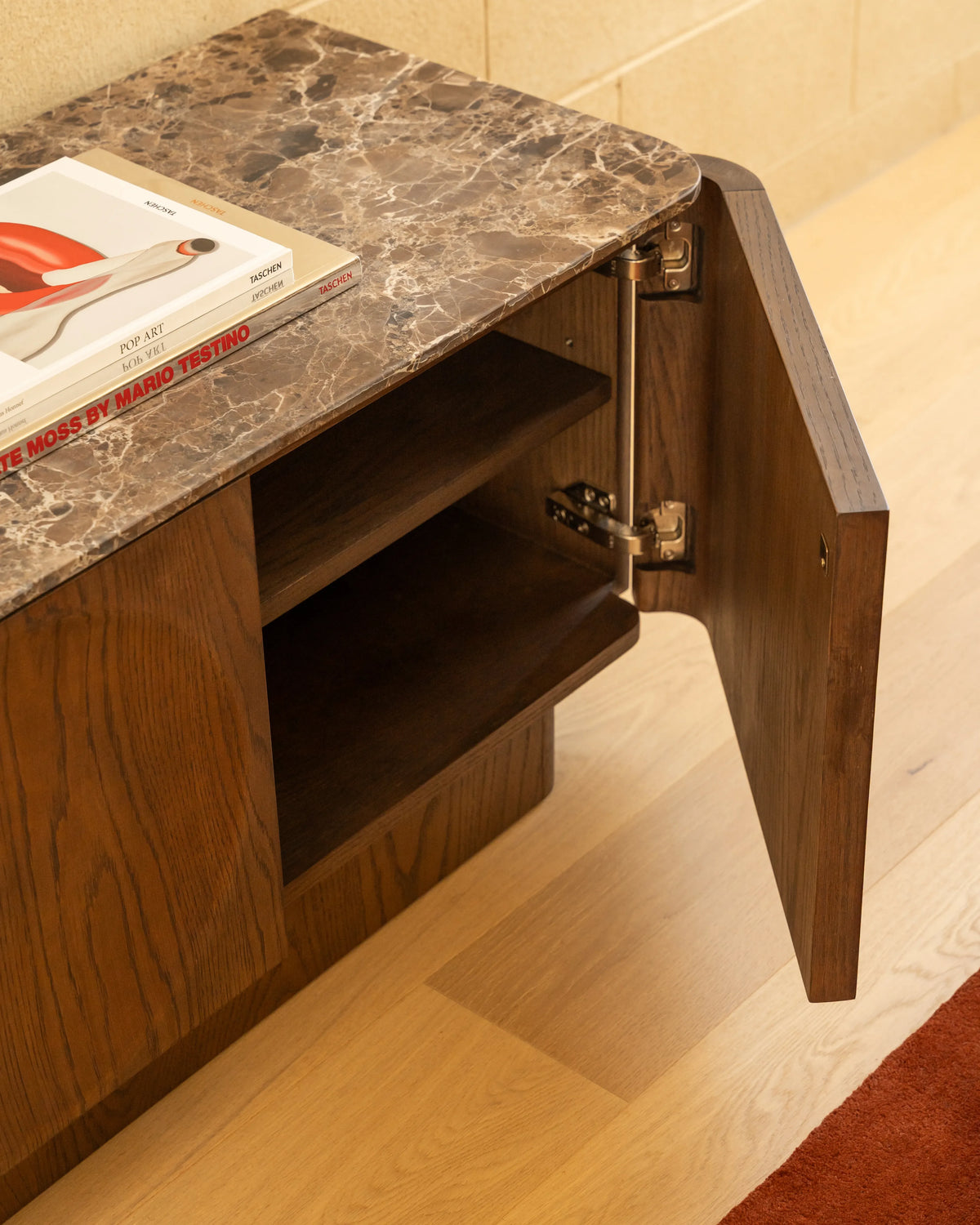 Orbit Entertainment Unit 180cm - Earthen Oak / Espresso Marble