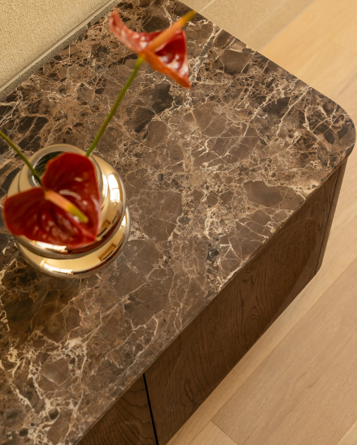 Orbit Entertainment Unit 180cm - Earthen Oak / Espresso Marble