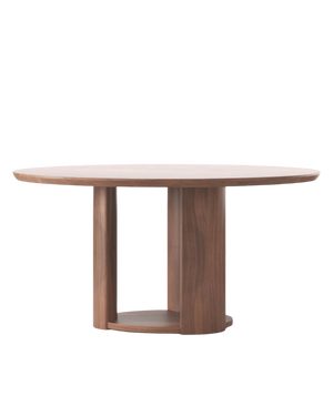 Otto Round Dining Table 150cm - Walnut Natural