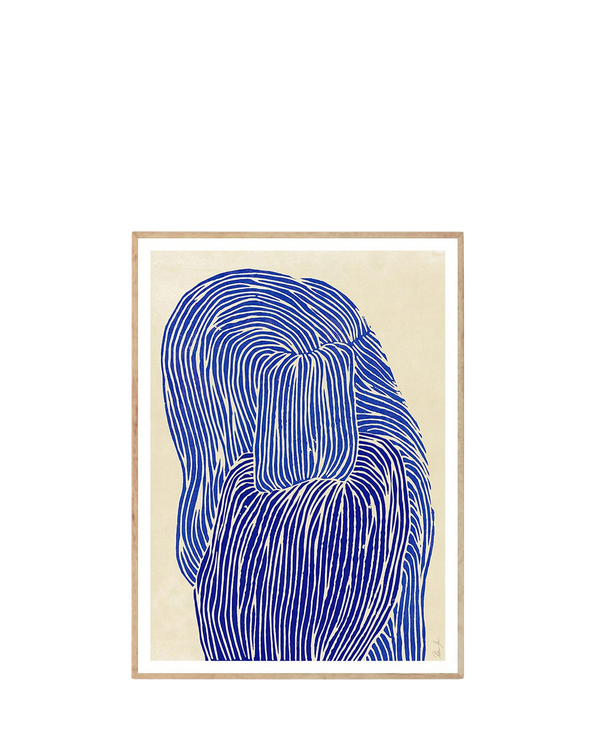 Deep Blue Print 30Cm x 40Cm