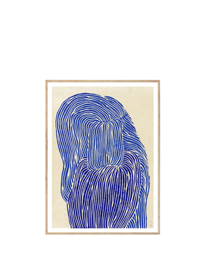 Deep Blue Print 30Cm x 40Cm