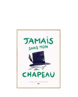 L’Oiseau au Chapeau Bleu Print 50Cm x 70Cm