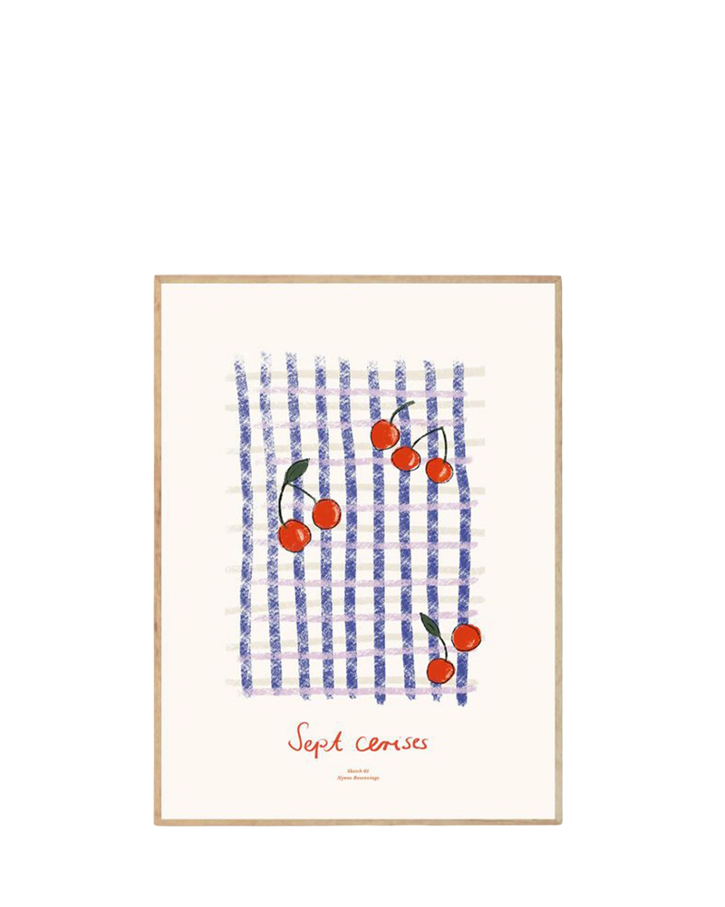 Sept Cerises Print 30Cm x 40Cm