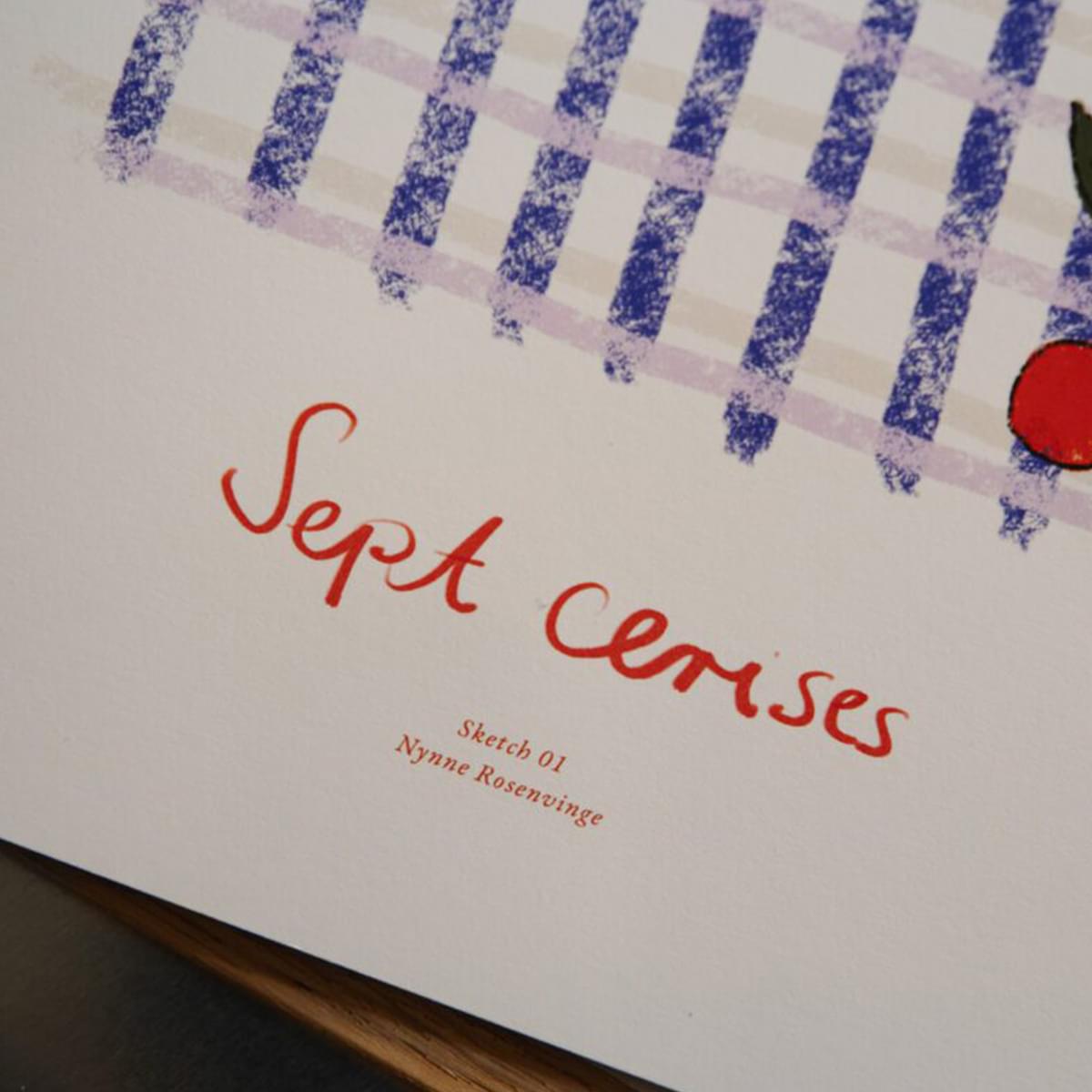 Sept Cerises Print 21Cm x 29.7Cm (A4)