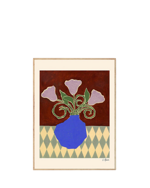 Purple Flowers Print 30Cm x 40Cm