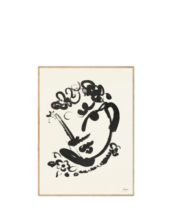 Mujer flor Print 30Cm x 40Cm