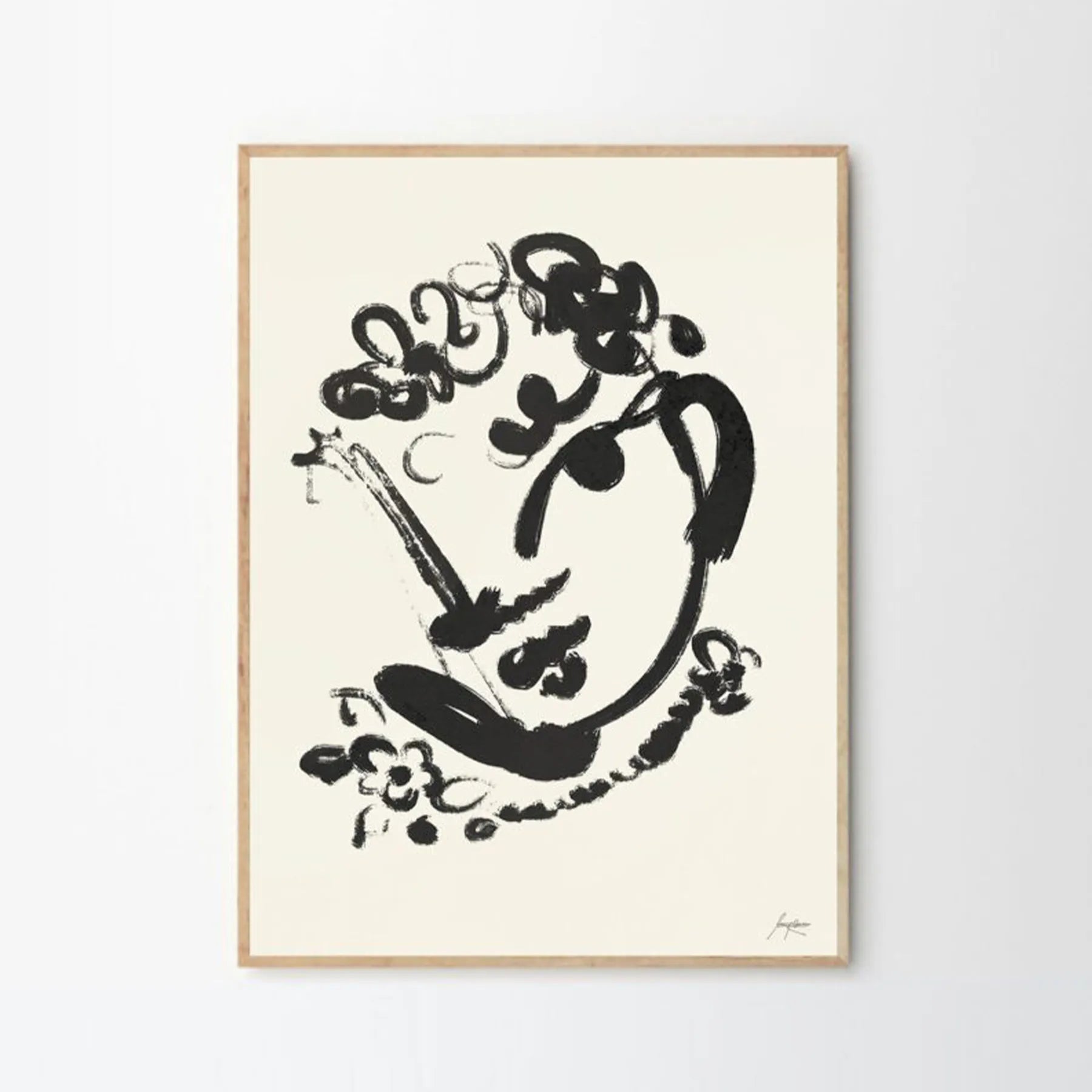 Mujer flor Print 50Cm x 70Cm