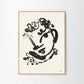Mujer flor Print 30Cm x 40Cm