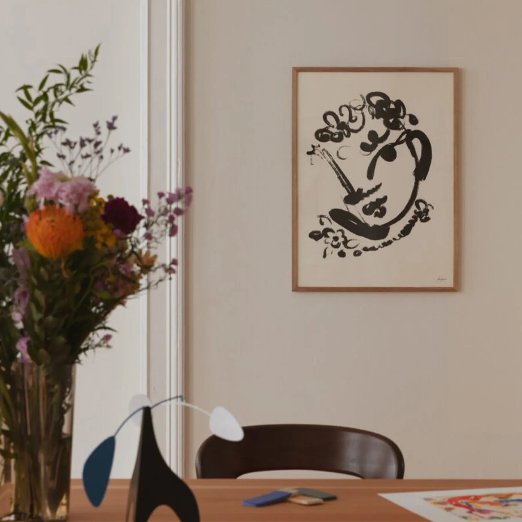 Mujer flor Print 30Cm x 40Cm