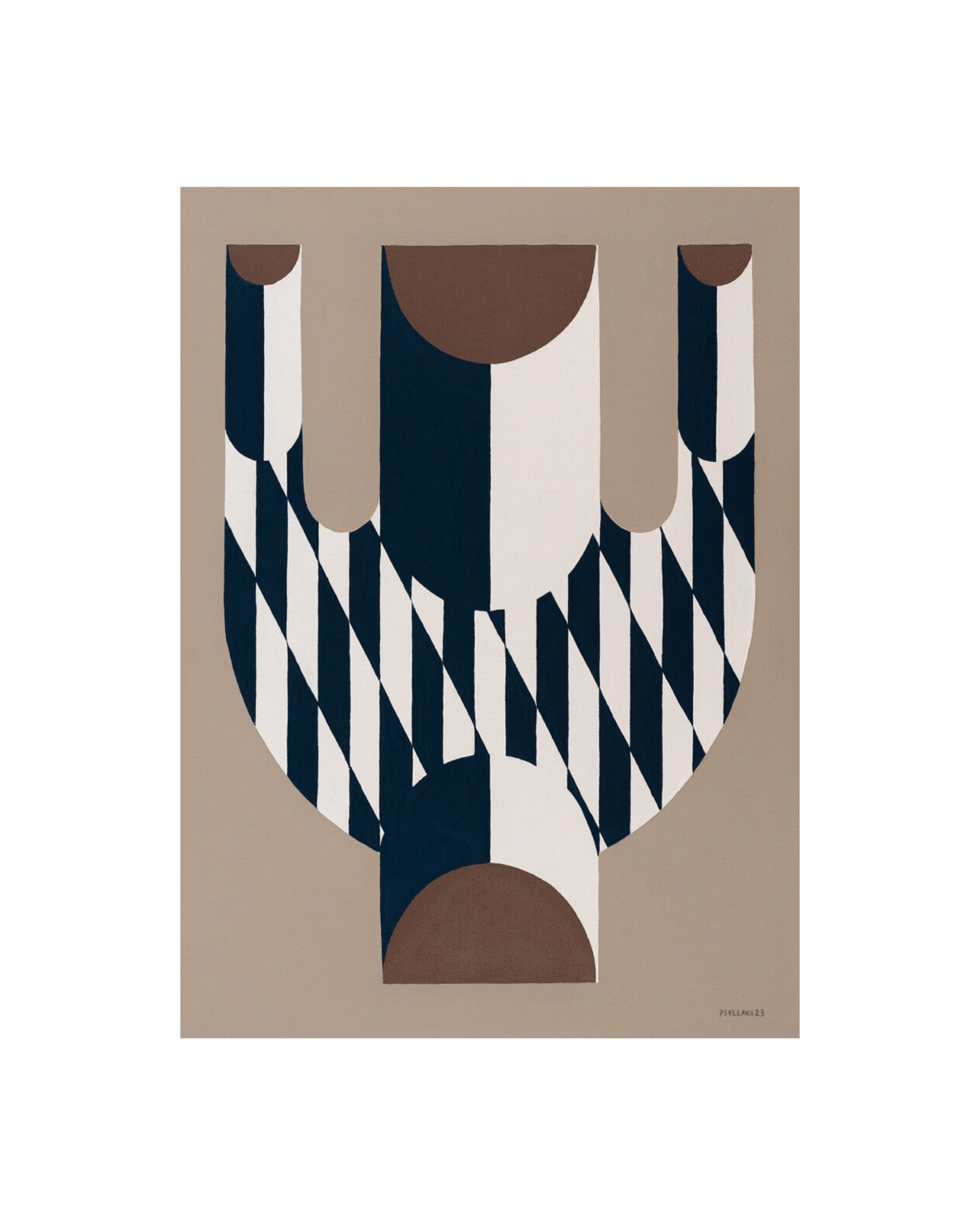 Vase with Diagonal Pattern 70Cm X 100Cm