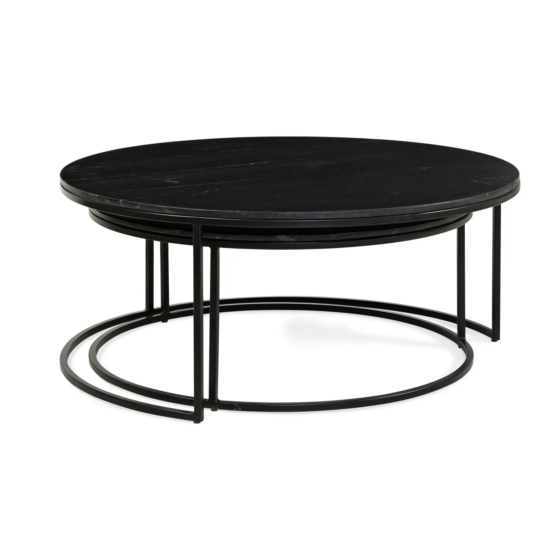 Buy Distinct Nesting Coffee Table Set - Black Marble by Ode Design ...