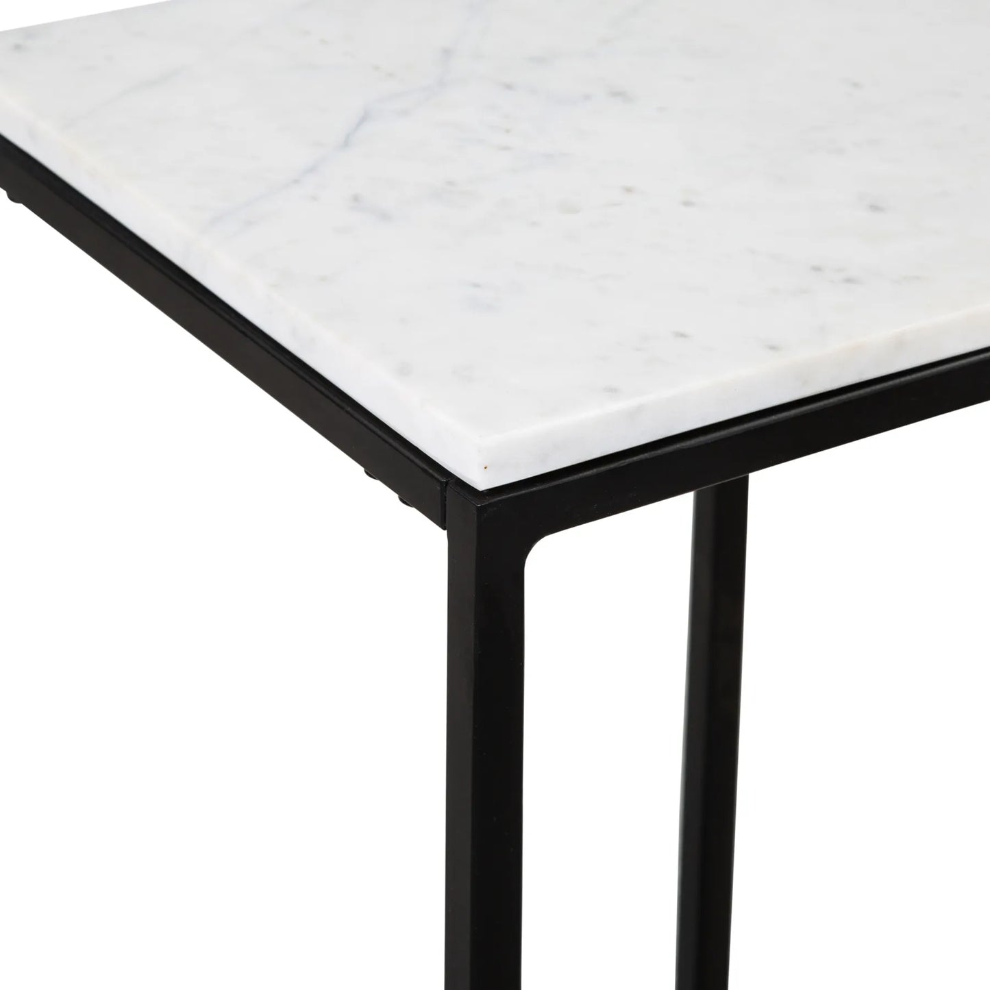 Luxe Marble Side Table - White
