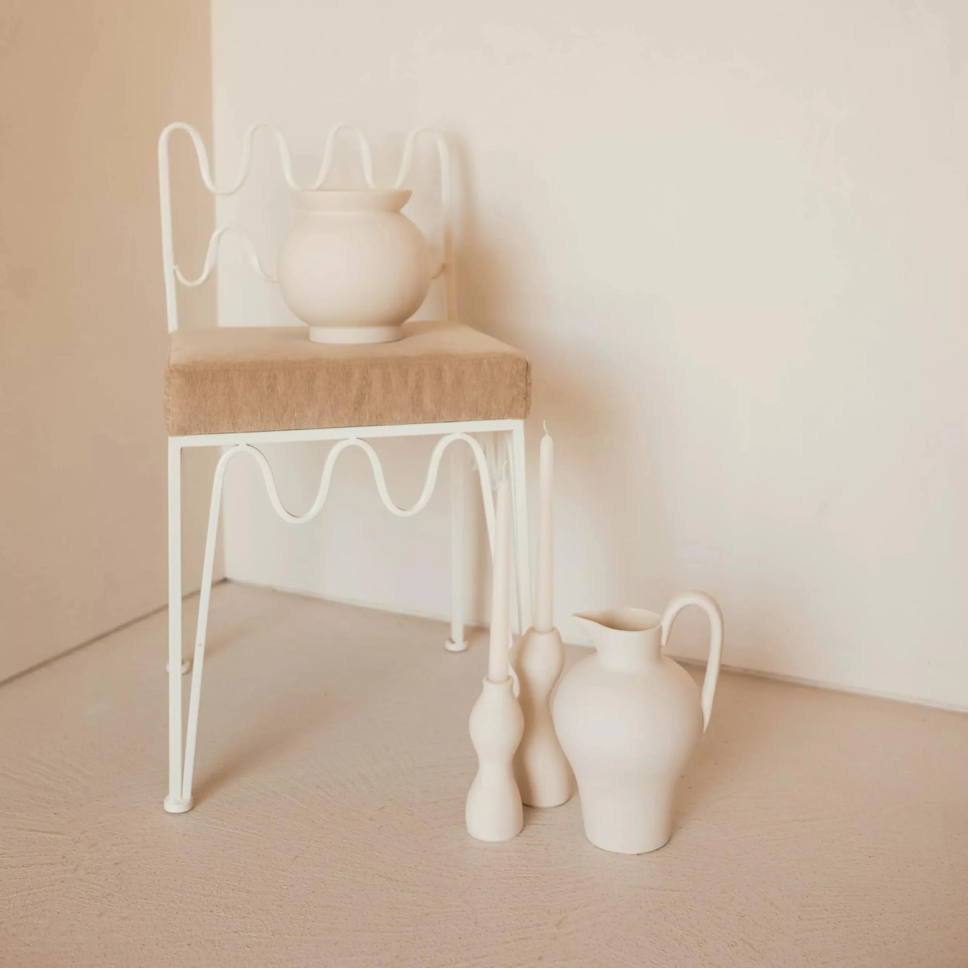 Aylar Candle Holder Set - Cream