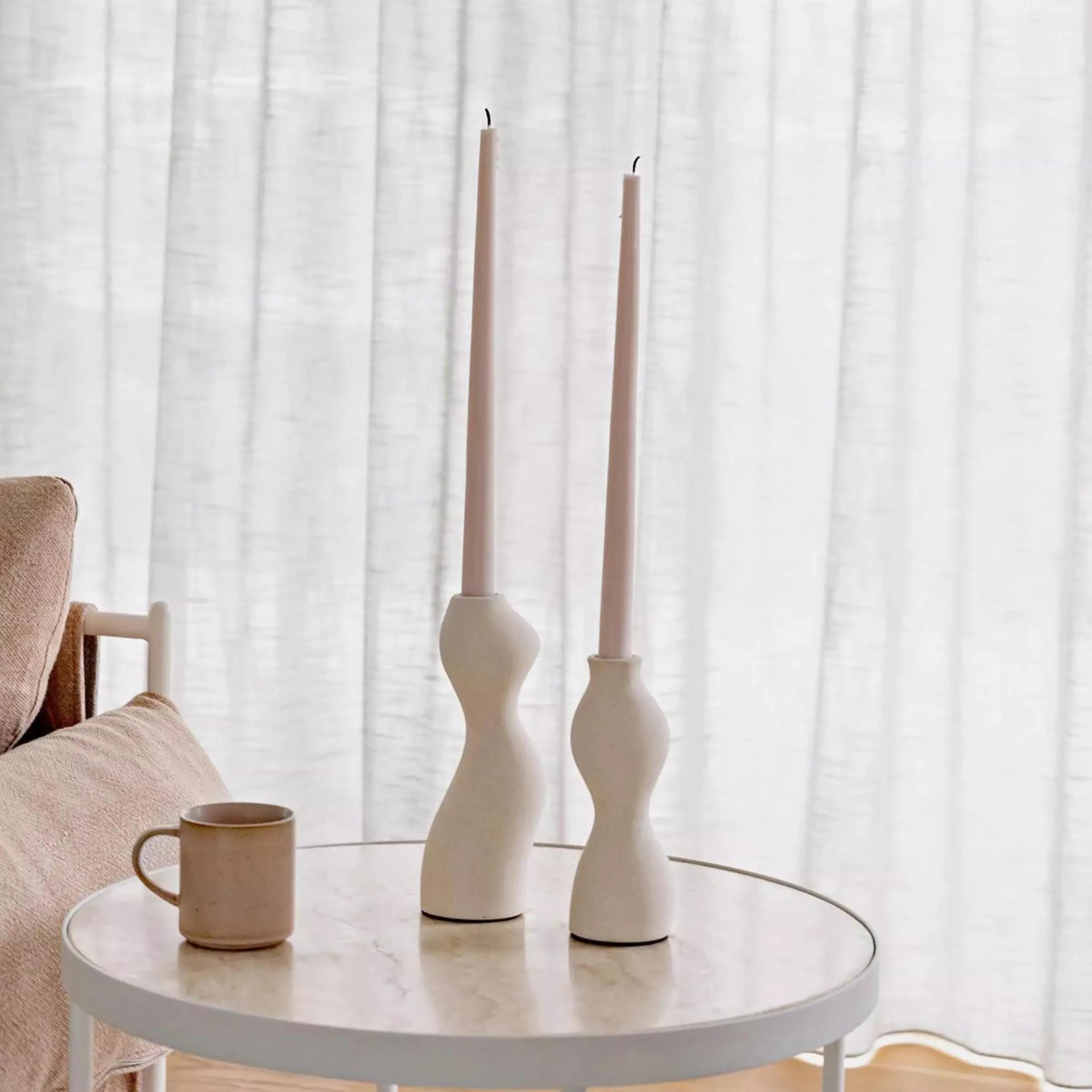 Aylar Candle Holder Set - Cream